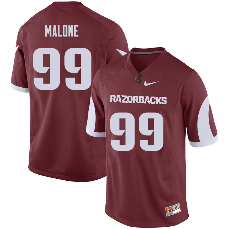 Men #99 Deion Malone Arkansas Razorback College Football Jerseys Sale-Cardinal